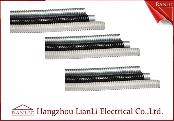 China Grijs/Zwarte Gegalvaniseerde Staal Flexibele Elektrobuis met Met een laag bedekt pvc leverancier