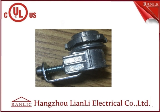 China Grey Galvanized Saddle Connector 3/8“ 1/2“ voor Metaal Flexibele vermelde Buis UL CUL leverancier