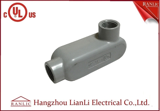 China UL het standaardpvc Met een laag bedekte Lichaam van de Aluminiumll Buis met Schroeven, Grijze kleur leverancier
