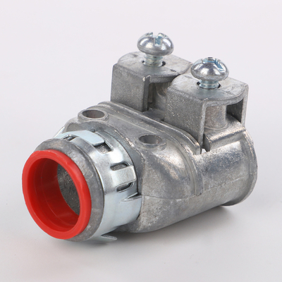 Flexible AC Cable Clamp IN 3/8 &quot;Snap-In Double Duplex Connector Zinc Die Casting 1/2&quot; keel voor Outlet Box leverancier