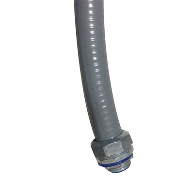 3/4“ Vloeibaar Strak van de de Hete Onderdompelingsrol van de Flexibel Metaalbuis Grijs Met een laag bedekt pvc leverancier